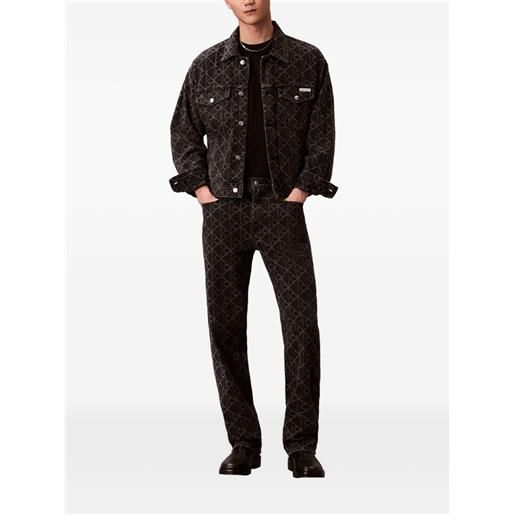 Calvin Klein giacca denim jacquard - nero