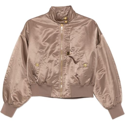 Elisabetta Franchi bomber con zip - toni neutri