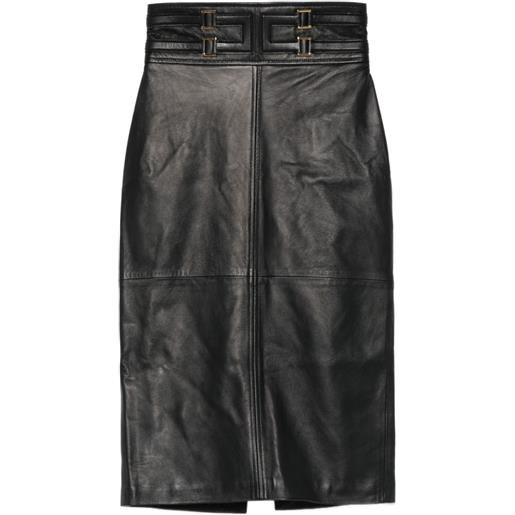 Elisabetta Franchi gonna midi con fibbia - nero
