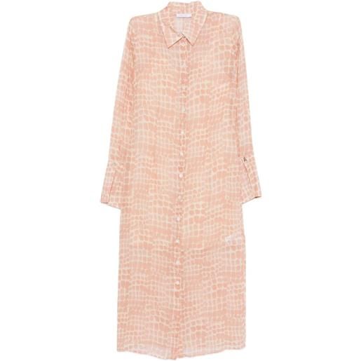 Patrizia Pepe chemisier midi con stampa - rosa