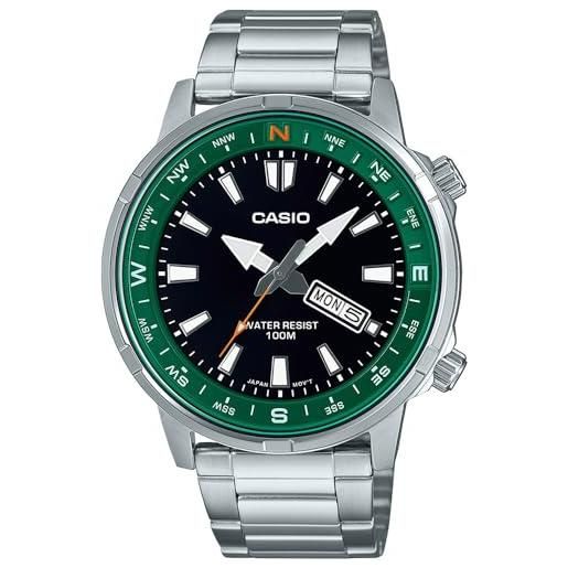 Orologio Uomo Casio MTP-1374D-1A3 Nero Analogico Acciaio Inox Quarzo