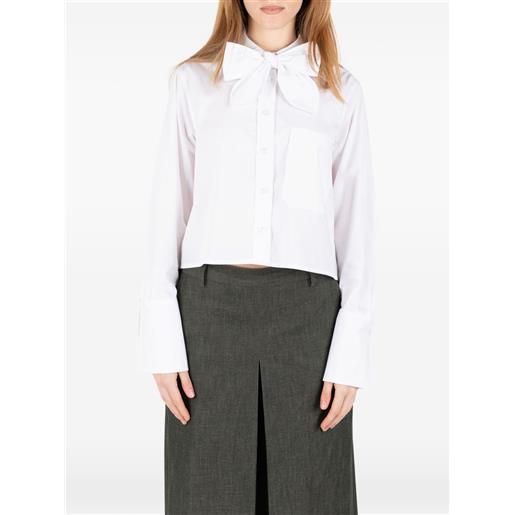 Société Anonyme camicia con fiocco - bianco