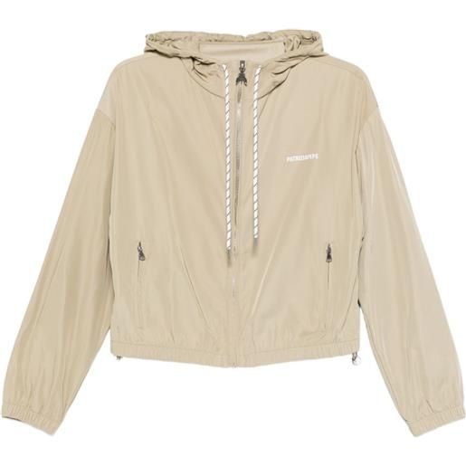 Patrizia Pepe bomber con cappuccio - toni neutri