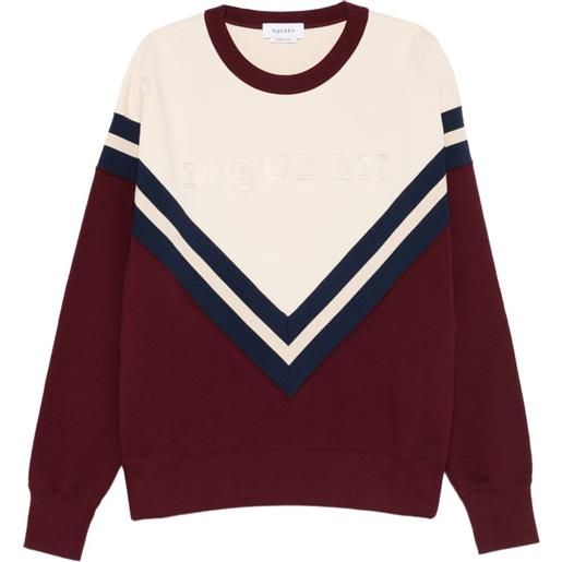 Alexander McQueen felpa con logo - rosso