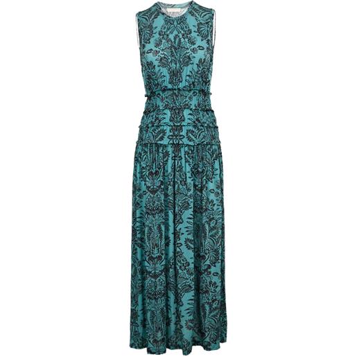 Ulla Johnson abito lungo kamaria a fiori - blu