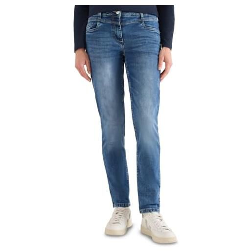 Cecil straight leg jeans mid blue wash 32