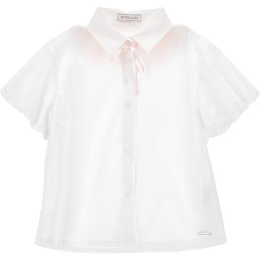 Monnalisa camicia con colletto e fiocco