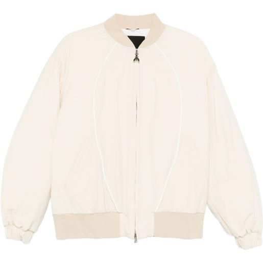 Patrizia Pepe bomber con inserti - toni neutri