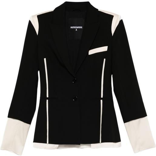 Patrizia Pepe blazer con design color-block - nero