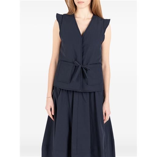 Société Anonyme canotta con scollo a v - blu