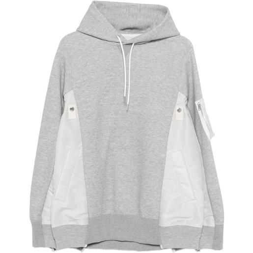 sacai felpa con zip - grigio