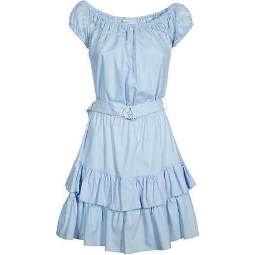 Ermanno Scervino abito corto con ruches - blu