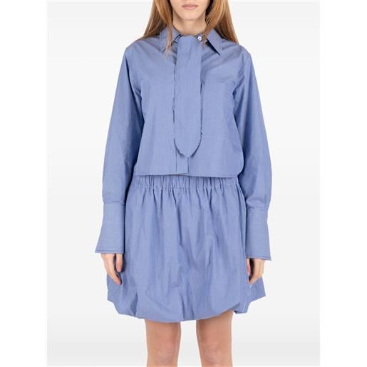 Société Anonyme camicia a righe con lacci - blu