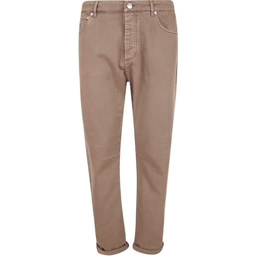 Brunello Cucinelli jeans con design a cinque tasche - marrone
