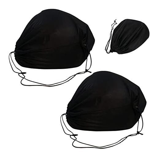 DBAILY borsa per casco, 2pcs sacca porta casco zaino con coulisse crossbody scopo generale per casco portaoggetti da equitazione portatile pallacanestro calcio e altri palloni (nero, 44 x 48 cm)