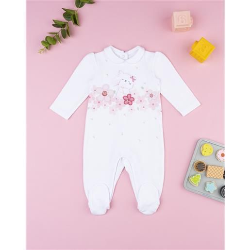 Prénatal tutina bimba gatta e fiori