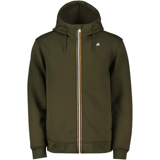 K-WAY felpa full zip con cappuccio rainer spacer