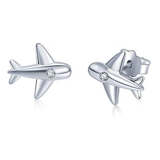 Helen de Lete S925 - Orecchini a perno a forma di rondine, in argento Sterling