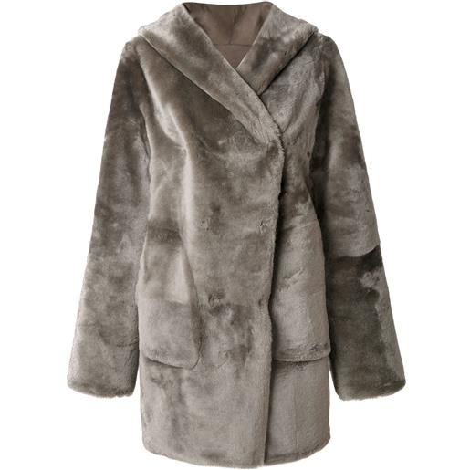 Sylvie Schimmel cappotto con cappuccio - grigio
