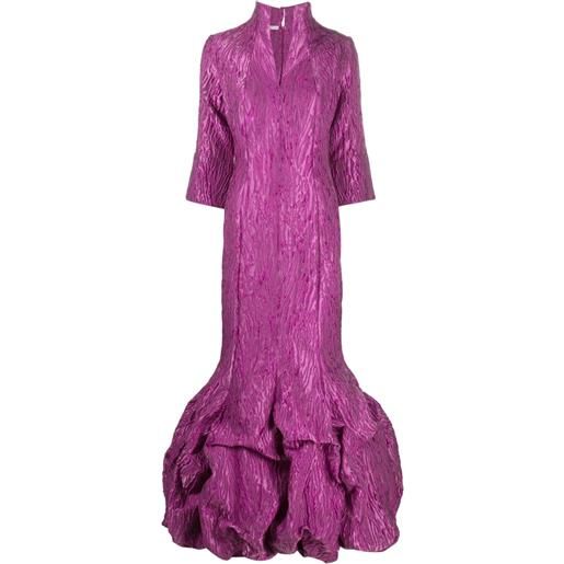 Baruni abito da sera entrance jacquard - viola