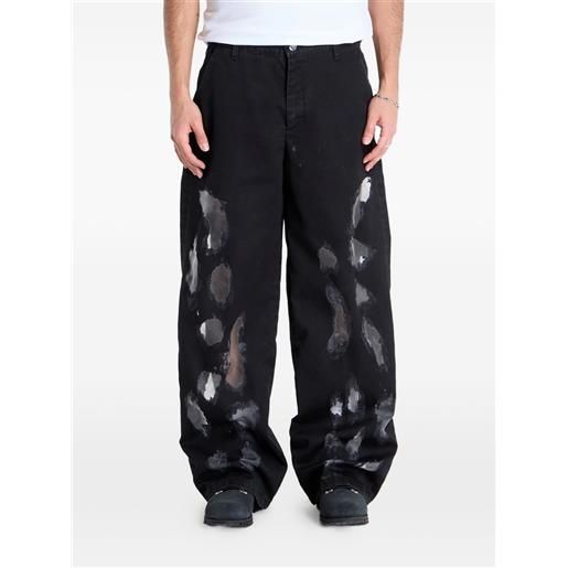 HELIOT EMIL gallop pattern trousers - nero