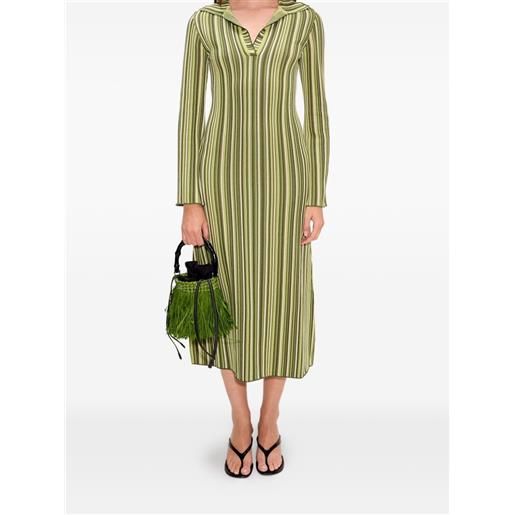 Simon Miller abito midi a righe - verde