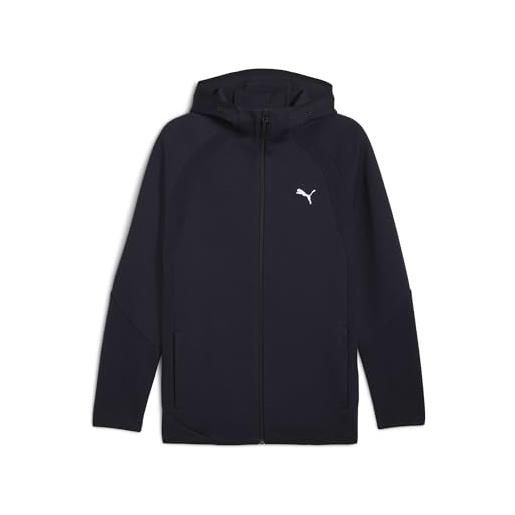 PUMA felpa con cappuccio evostripe da uomo m, new navy blue