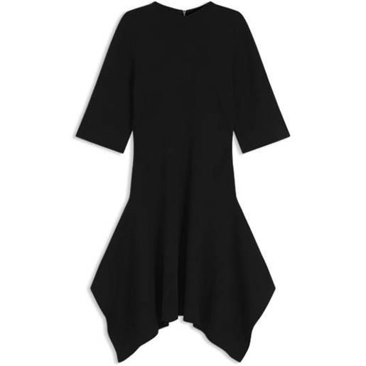 BOSS vestito in maglia con orlo sagomato, nero