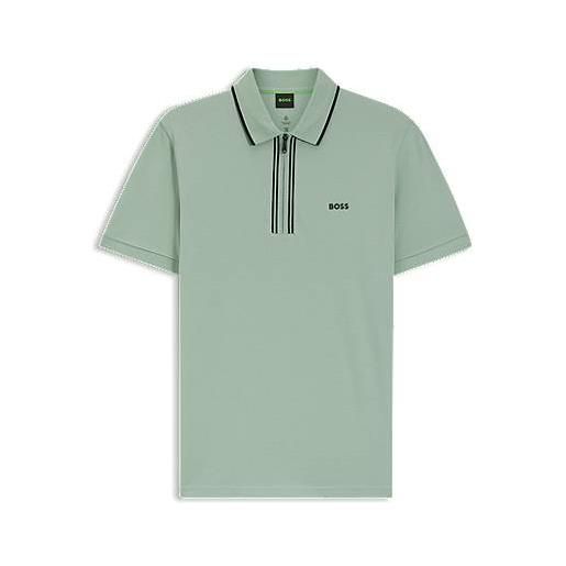 BOSS active polo slim fit in cotone elasticizzato con proprietà traspiranti, calce