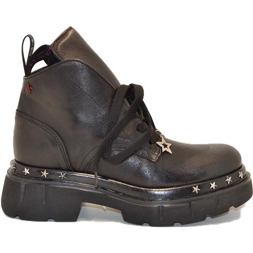 GIO+ gio piu anfibio in pelle nera combi black cora-08