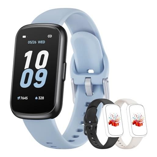 SGDDFIT Smartwatch Donna AMOLED 1,27'' Chiamate Bluetooth – Fitness Tracker Con Temperatura, Cardio, SpO2 – Argento
