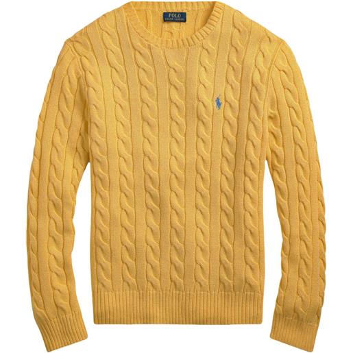 Polo Ralph Lauren maglione intrecciato in cotone - giallo