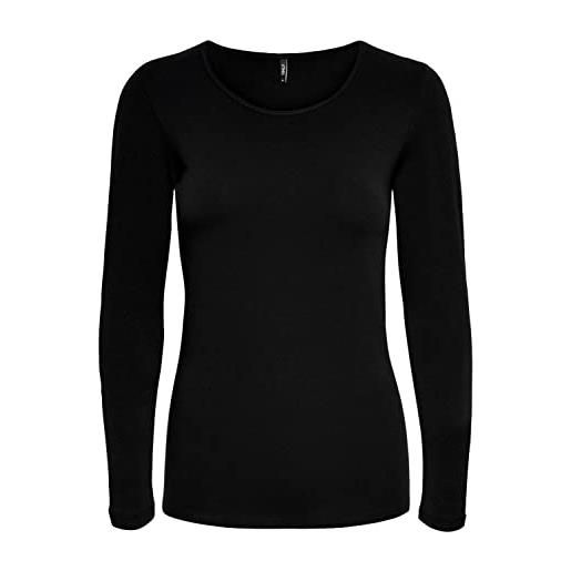 Only donna onllive love life l/s oneck top noos jrs t-shirt not applicable, nero, xl