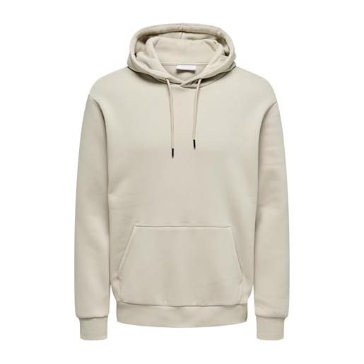 Only & Sons uomo o&s morbido felpa con cappuccio maglione basic hoodie maglione onsceres, colore: verde pastello, dimensione maglia: s