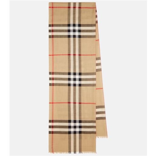 Burberry sciarpa Burberry check in lana e seta