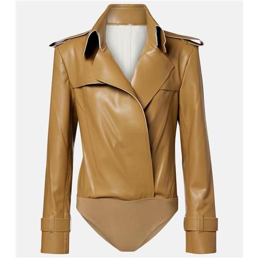 Norma Kamali body doppiopetto in pu