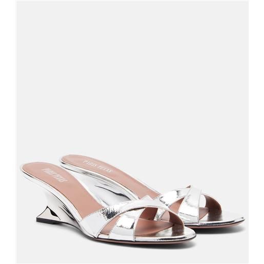 Paris Texas zeppe nina 50 in pelle metallizzata