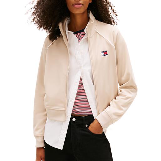 TOMMY JEANS felpa full zip badge track donna