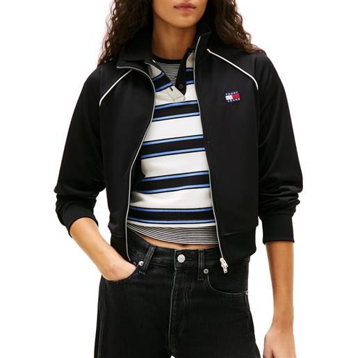 TOMMY JEANS felpa full zip badge track donna