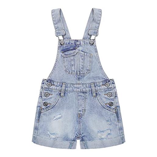 KIDSCOOL SPACE salopette in denim per ragazze, salopette in denim per ragazzi piccoli e grandi, blu, 13-14 anni