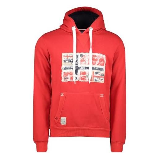 Geographical Norway gpepe2 men felpa con cappuccio, rosso, l uomo