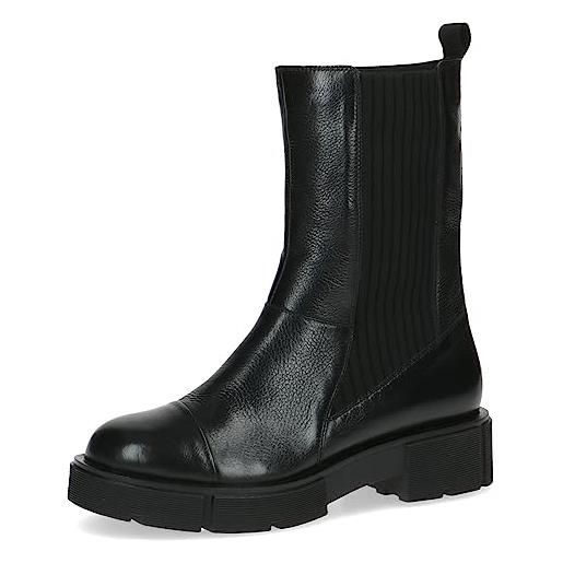 CAPRICE 9-25404-41, stivaletti piatti con lacci donna, nero (black nappa), 40 eu