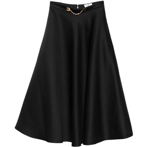 Elisabetta Franchi gonna midi con decorazione - nero