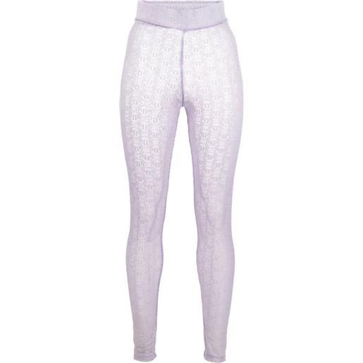 Philipp Plein leggings con stampa - viola