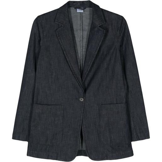 ASPESI blazer denim monopetto - blu