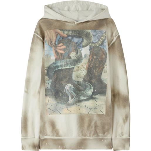 Palm Angels felpa dice game con fantasia tie dye - toni neutri