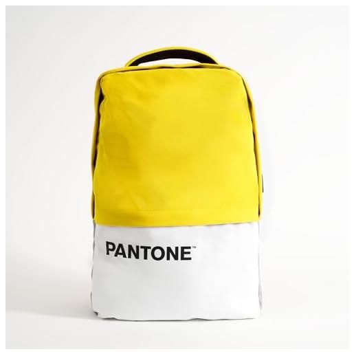 Pantone celly Pantone zaino porta pc 15.6, zaino uomo e donna con usb ricarica, comparti protettivi, comodo e capiente per lavoro, viaggio e scuola, giallo