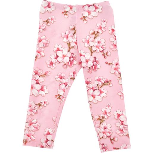 Monnalisa leggings stampa fiori di pesco