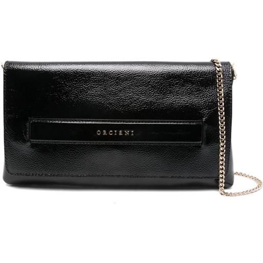 Orciani clutch in pelle - nero