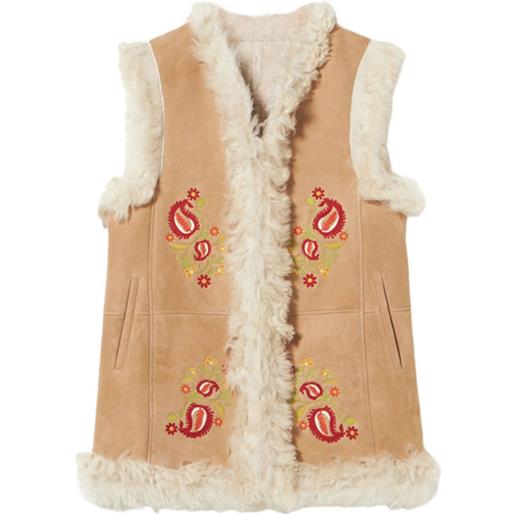 Fortela gilet donna con ricamo - toni neutri
